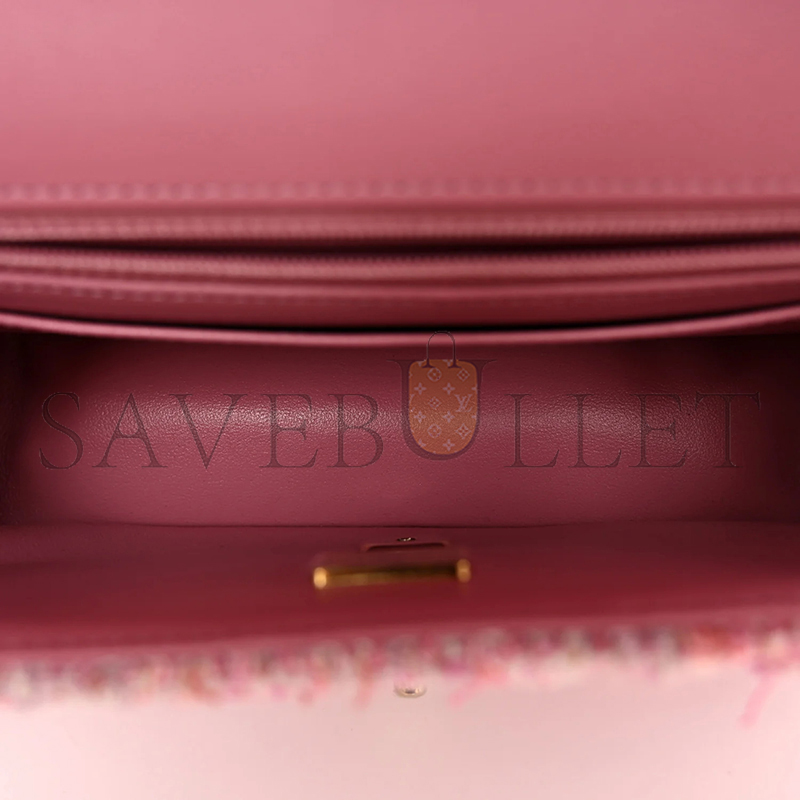 Ch**el mini tweed flap bag 155672 (20*13*7cm)